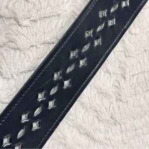 Hickok Black Cowhide Leather Diamond Perforated adjustable Belt   38